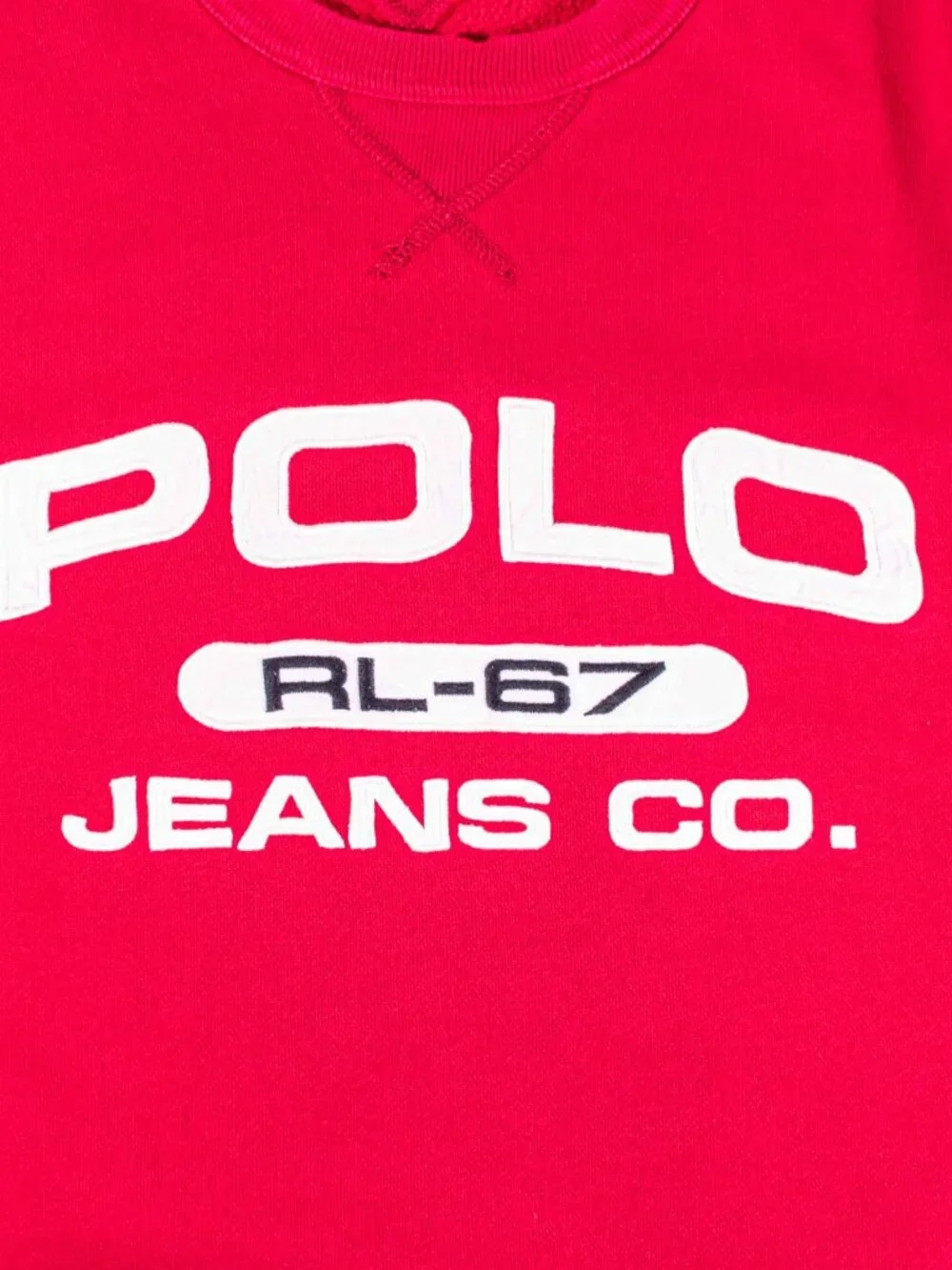 Vintage 90s Polo Jeans Co Ralph Lauren RL67 Sweatshirt Mens XL Y2K Pullover Red